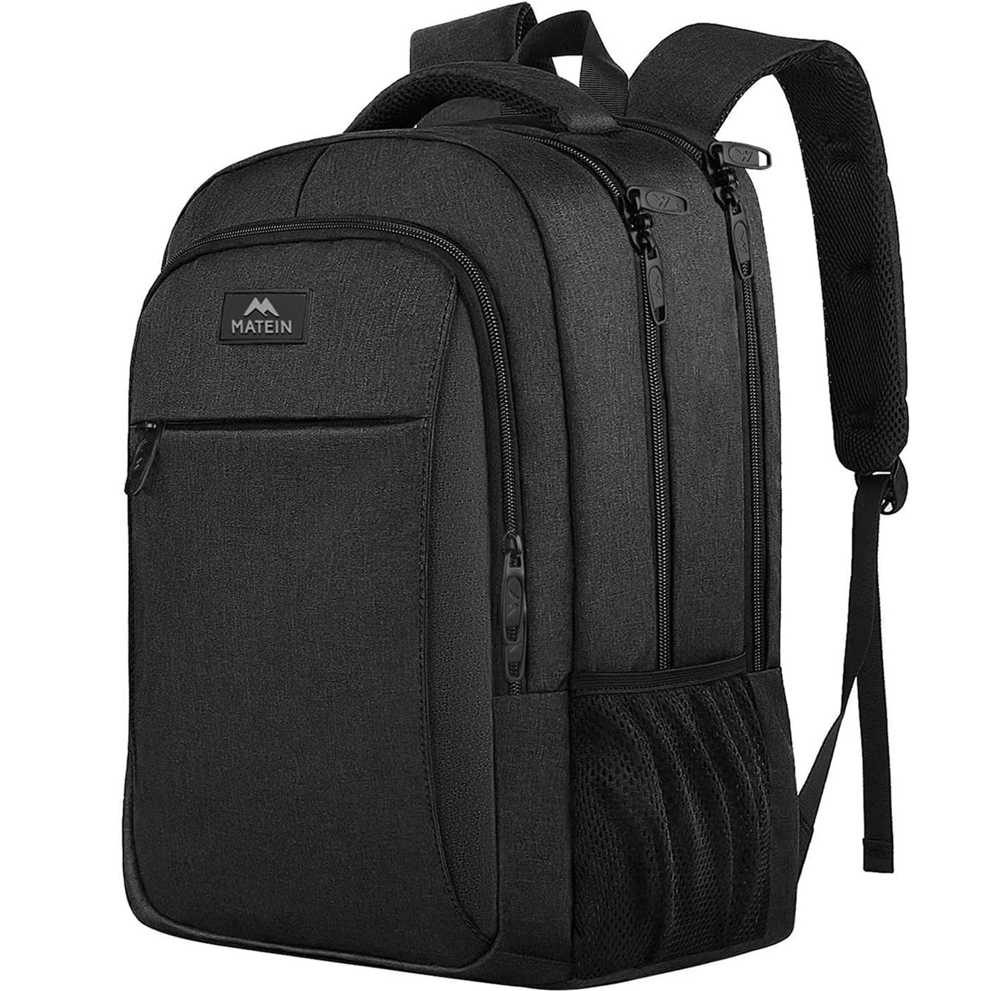 MATEIN Business Laptop Backpack, 15.6 Inch Travel Laptop Bag Rucksack, Water-Resistant Bag Daypack for Work College Computer Men Women Backpack, Black