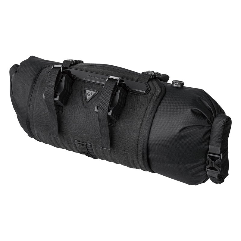 Topeak FrontLoader Bike Bag (Black) – 8L Waterproof Handlebar Bag for Bikepacking, Includes Removable Dry Bag, Quick-Release Mounts & Air Release Valve