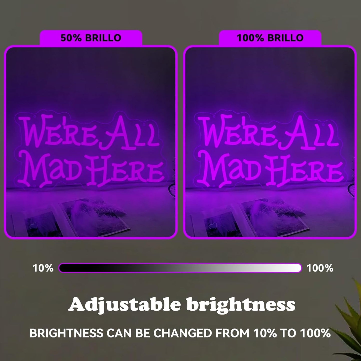 Alice in Wonderland Neon Sign - Mad Hatter Tea Party LED Light for Bedroom & Bar Decor