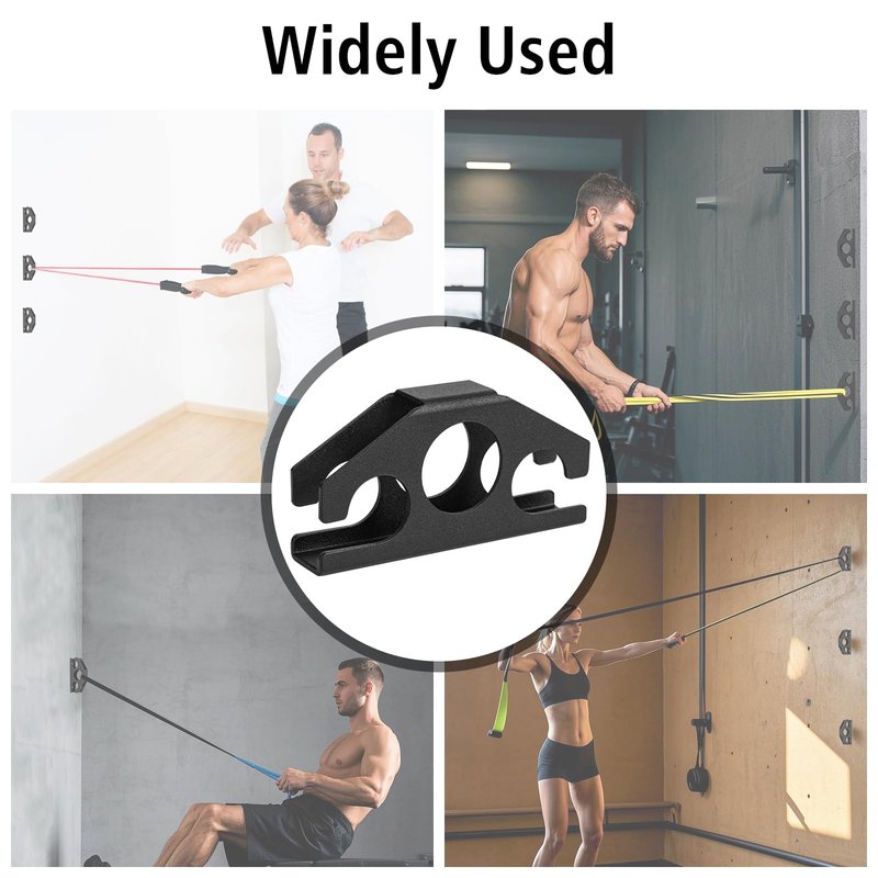 Wpbhk 3 Pcs Resistance Band Wall Anchors - Space Saving Wall Mount Anchors for Home Gym Workouts, Strength Training, Physical Therapy Exercise, Fitness with Mounting Screws