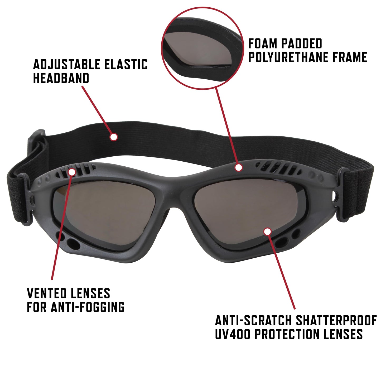 10378 Army Digital Camo Ventec Tactical Goggle