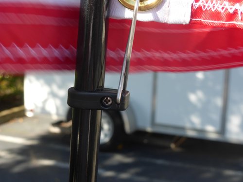 South Wind Designs Golf Cart Flagpole - Easy Install Flag Pole Mount Kit on Rear Safety Bar & Arm Rests, Weatherproof Fiberglass, Ideal for Flags & Banners, No Tool Needed - Flagpole & 12x18" USA Flag