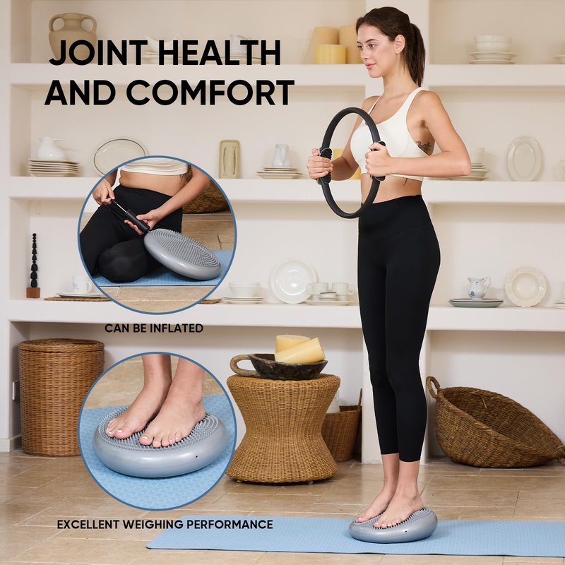 MonDAY To SunDAY Better Me Pilates Kit with Pilates Ring Air Balance Board Resistance Band,Canvas Bag Storage with Guides, Balance Ball Fitness Circle Elastic Bands for Home Gym (Tracie Silvers)