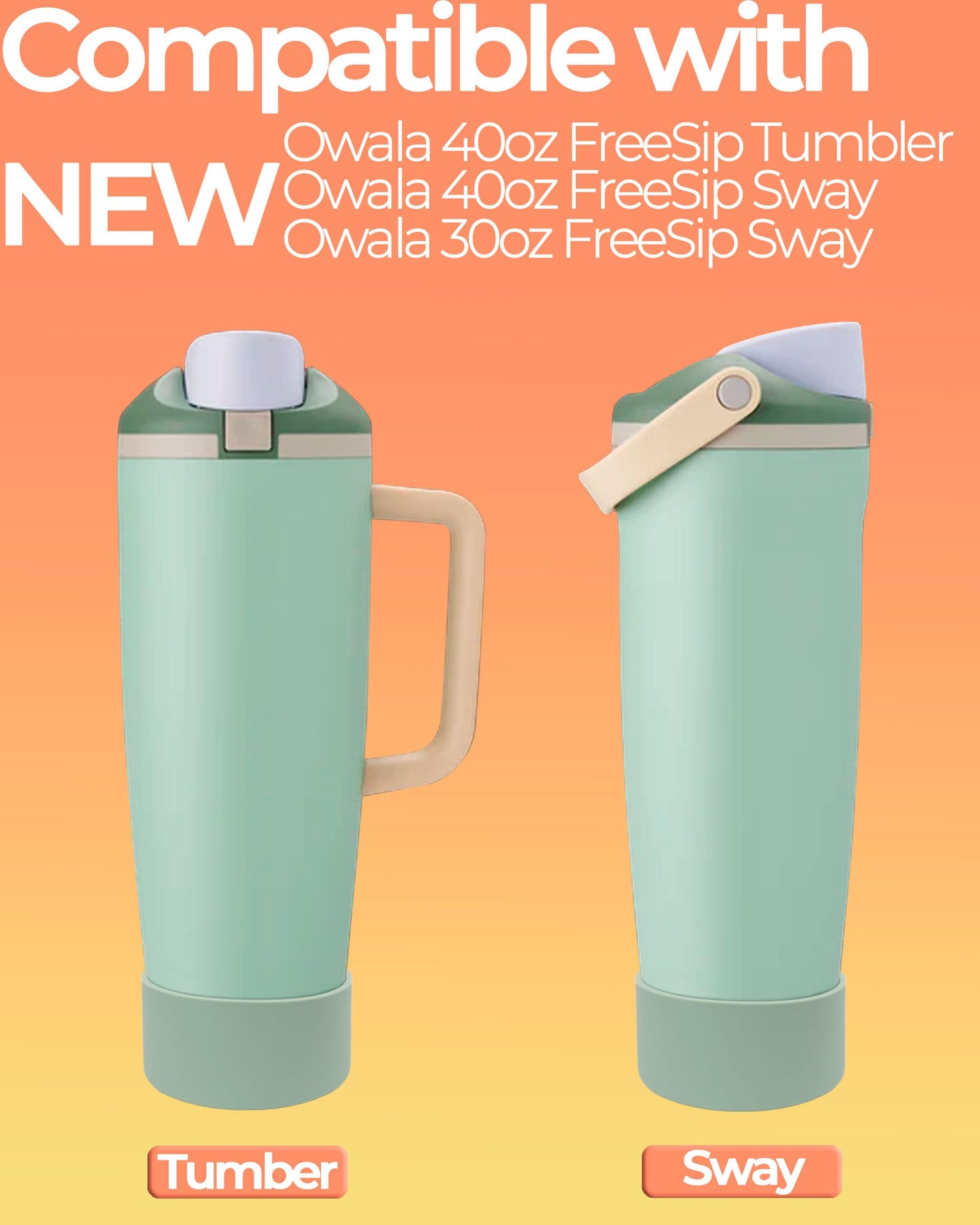 Kaitiaki Silicone Boot for Owala 30oz & 40oz FreeSip Sway Bottles & Tumblers - Non-Slip, Scratch-Resistant, Stability Enhancer, Available in 12 Colors (Blue Spruce)