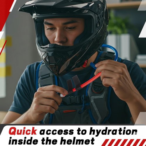 SiliFine Helmet Hands-Free Drink Tube Kit, Quick Connector with Attachment