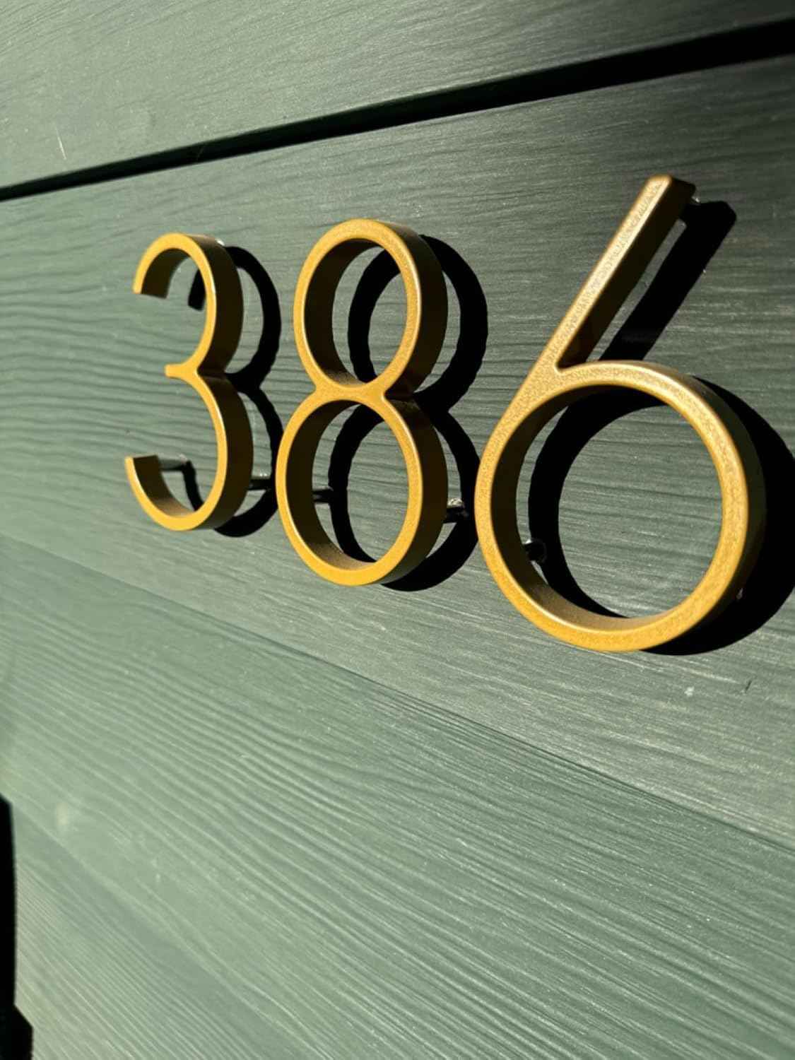 5’’ Floating House Number Modern House Numbers- zinc alloy Home Address Number with Exquisite Drawing Process-gold-Number 3