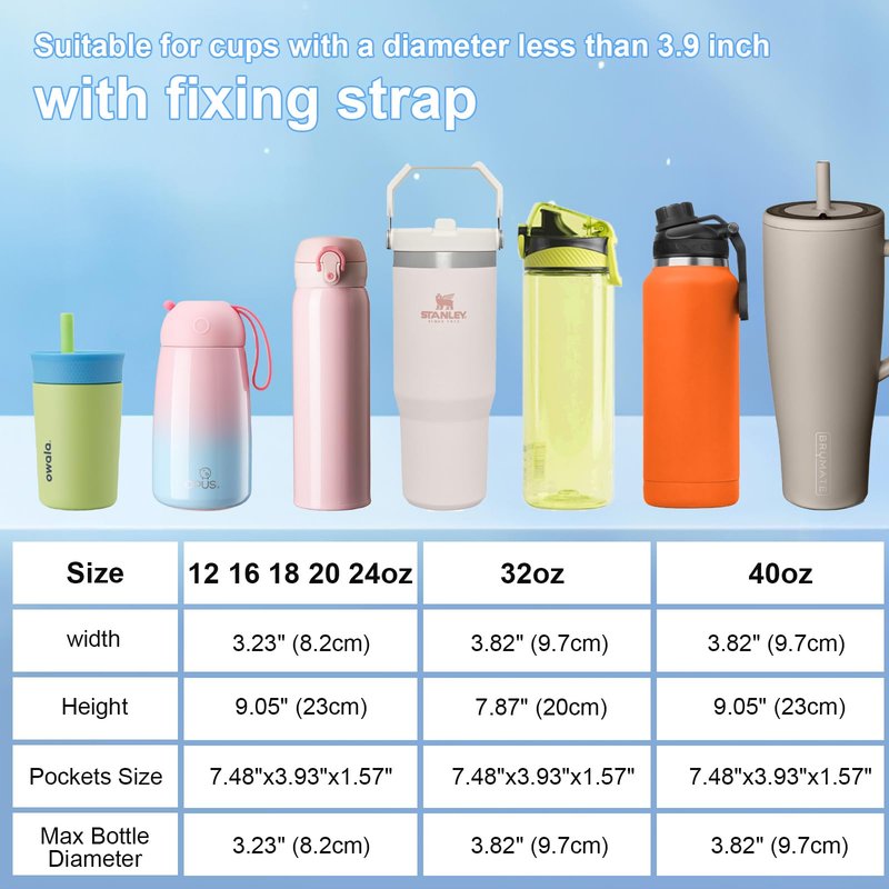 Xxerciz Water Bottle Carrier Bag with Phone Pocket Crossbody Sports Water Bottle Sling Pouch Holder with Adjustable Shoulder Strap, Universal Water Bottle Accessories for Walking Hiking (Black)
