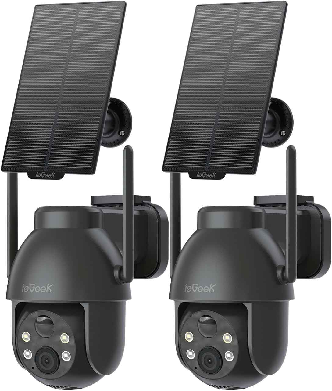 2K Solar Wireless Security Camera - Outdoor Battery-Powered Surveillance with 360° PTZ, Color Night Vision & 2-Way Audio