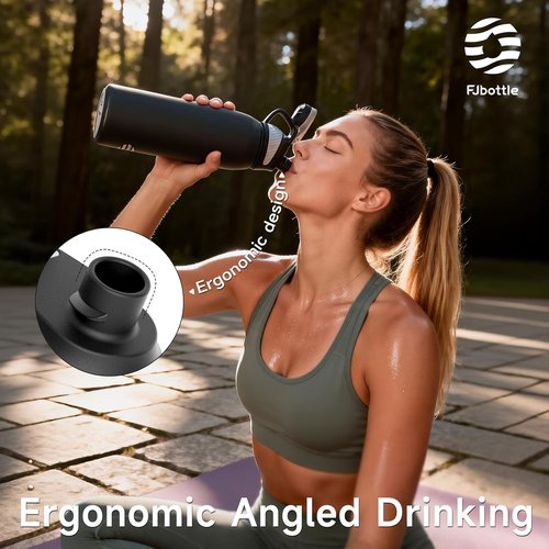Fjbottle Insulated Stainless Steel Water Bottle - 32 Oz Leakproof & Lightweight Tumbler for Travel & Sports