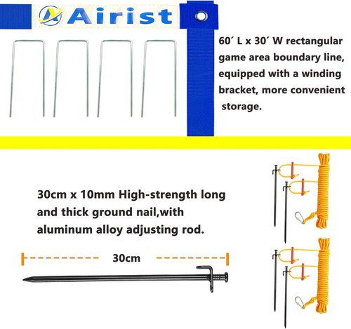 Heavy Duty Volleyball Net by [Brand Name] - Adjustable Aluminum Poles & Steel Anti-Sag System | Perfect for Backyard & Beach