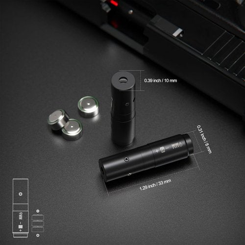 Feyachi Bore Sight 9mm Red Dot Laser - Precision Zeroing Tool with 3 Battery Sets