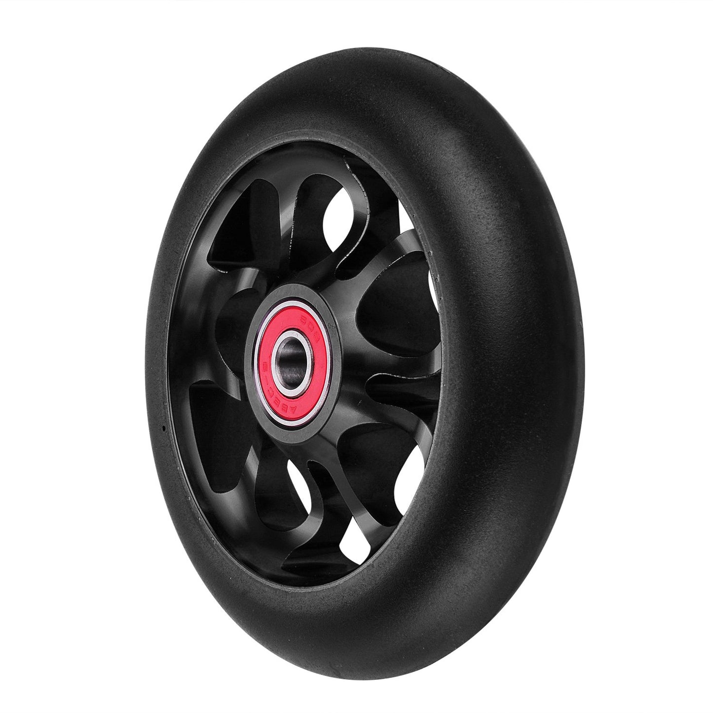 2pcs Replacement 100mm Pro Scooter Wheel with Abec 9 Bearings Fit for MGP/Razor/Lucky Pro Scooters (A-Black)
