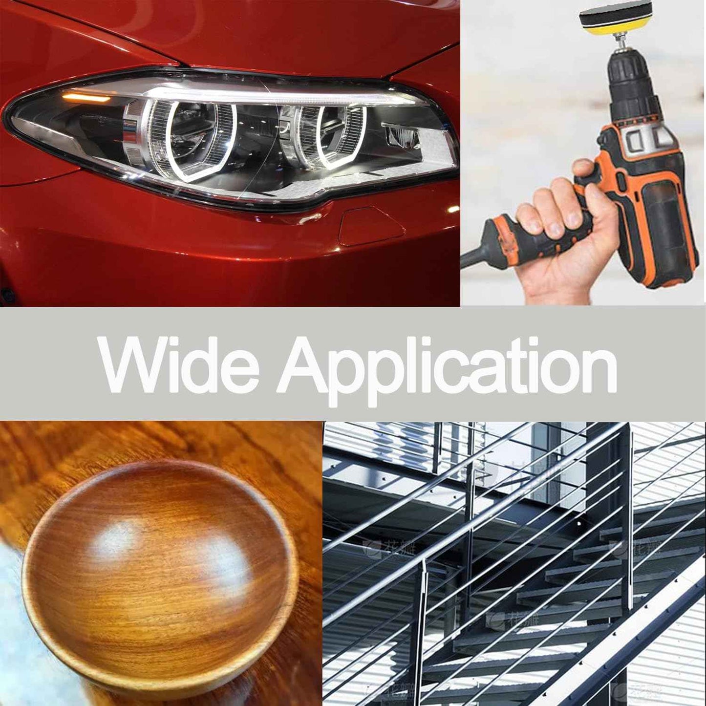 3 Inch Sanding Disc Car Headlight Restoration Kit, 120 Pcs Hook and Loop Wet Dry Sandpaper 60 to 10000 Grits Drill Polishing Buffing Pads Sponge with Rotary Tools for Car Metal Wood Glass