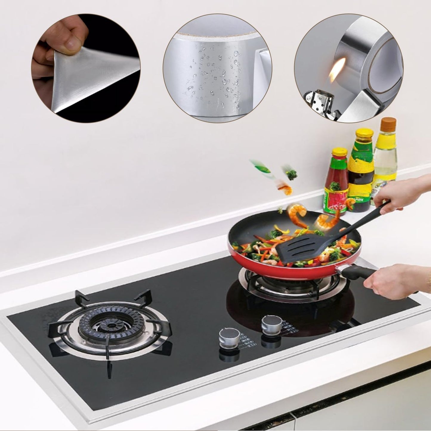 Qoqooice Aluminum Foil Heavy Duty Silver Duct Tape 2 Inch 99Ft 3.9 Mils High Temperature Sealing and Patching for HVAC Air Ducts Metal Repair Foamboard Insulation Dryer Vent and More