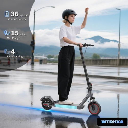 Electric Scooter - Skiennix Dual Suspension, 350W/500W Motor, 19/22 MPH, 23-31 Miles Range, 8.5"/10" Tires