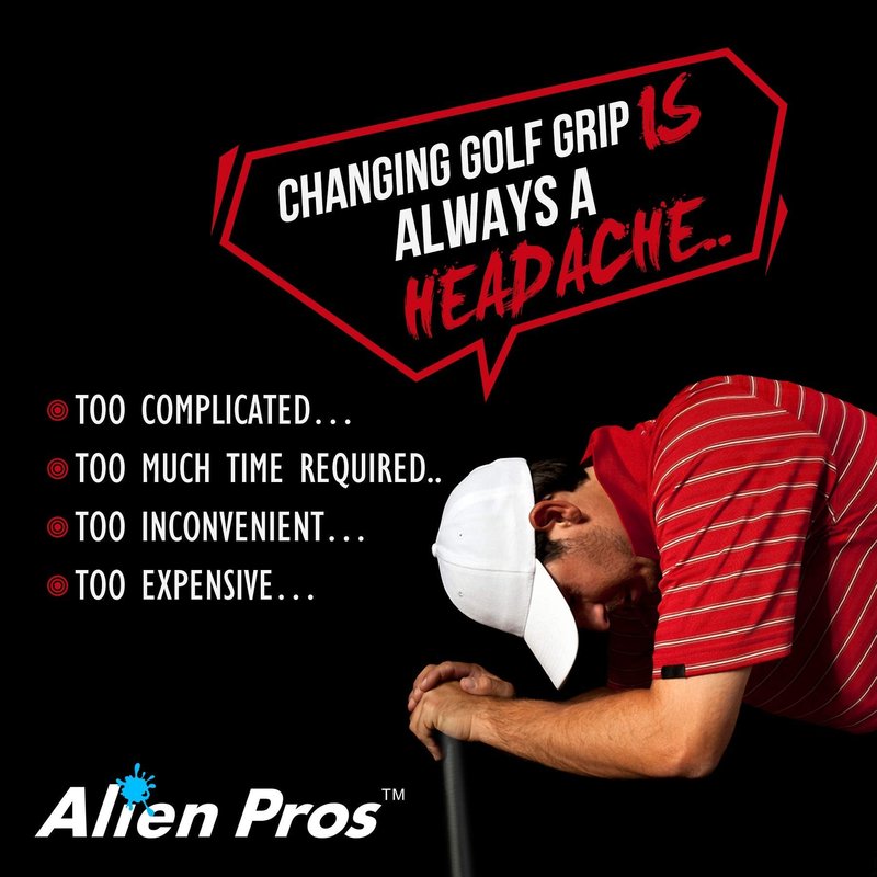 Alien Pros Golf Grip Wrapping Tapes - Innovative Golf Club Grip Solution - Enjoy a Fresh New Grip Feel in Less Than 1 Minute New Style (16-Pack Rainy Days)