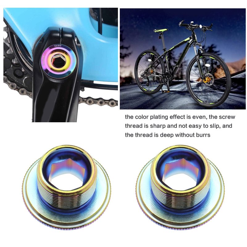 Create idea M20 Bike Crank Cover with 2PCS Bolts Hex Head Crank Arm Bolts Bicycle Crankset Screw Compatible with Shimano M4000/M590/M596/M610/M661/Deore/SLX/XT/XTR