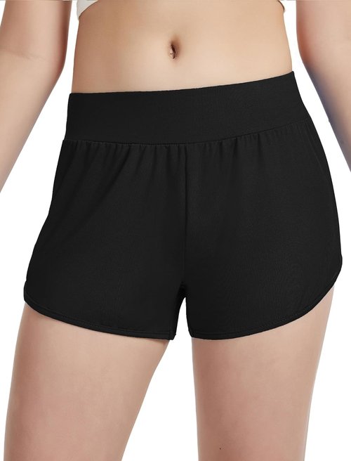 EXARUS Girls Athletic Running Shorts - Low Rise & High Waisted | 4 Pack for Ages 6-14 Years
