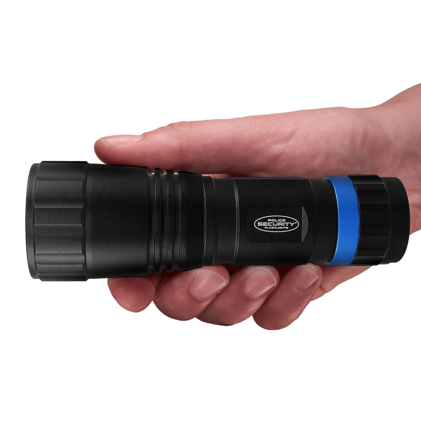 Police Security Scope Ultra-Bright 750 Lumen Flashlight, Compact, Heavy Duty, 3 Modes, Slide Focus, 4 AAA Batteries, Perfect for DIY to Camping to Trade Professional Needs