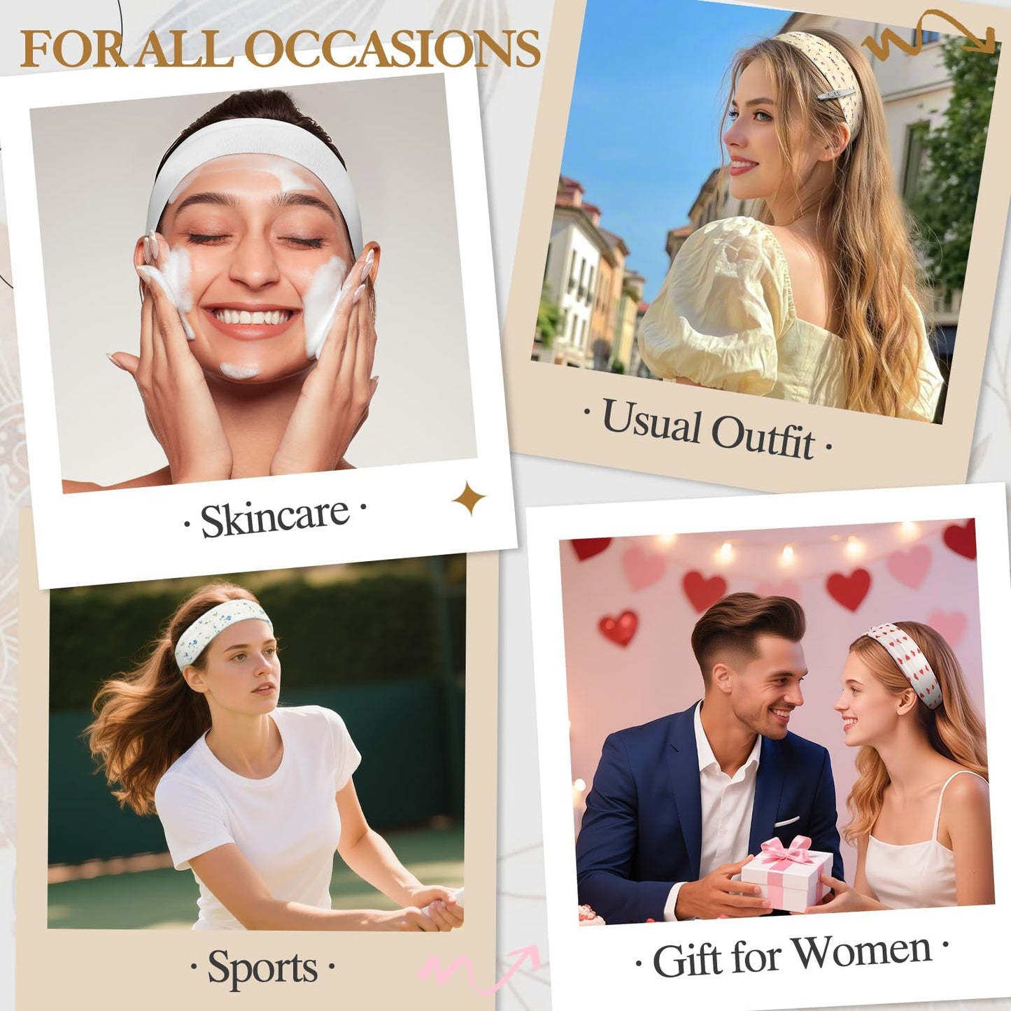 8cs Fashion Headbands for Women Gift for Women Stocking Stuffers Head Band