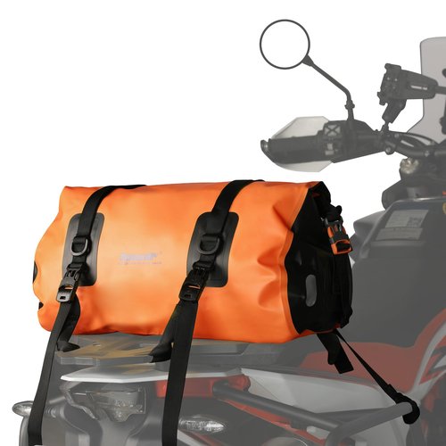 Rhinowalk Waterproof Duffle Dry Bag 20L Bike Bag Motorcycle Tail Bag Motor Travel Luggage for Camping, Boating, Cycling, Motorcycle-Orange
