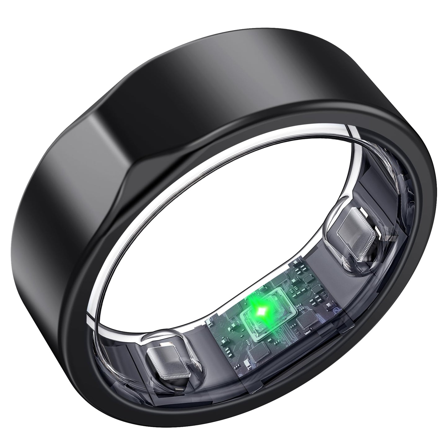 RIFESI Smart Ring for Women Men, Minimalist Fitness Ring&Health Ring with Heart Rate, Step Counting, Calories, 5ATM Waterproof Smart Rings for iPhone and Android, No Subscription(Black 12) 1