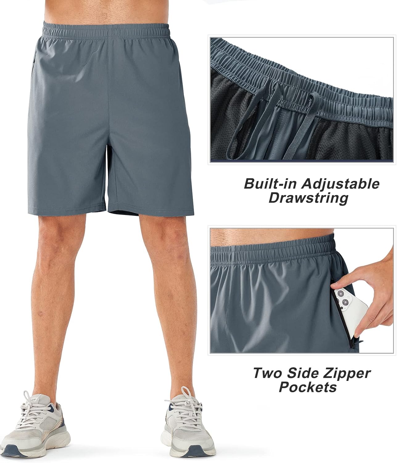 NORTHYARD Men's Athletic Running Shorts - Quick Dry Lightweight Sports Gym Shorts | 5"/7"/9" Sizes