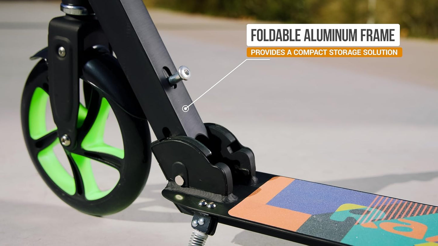 Razor A5 Lux Kick Scooter - Durable 8" Urethane Wheels, Anodized Finish, Bold Colors | For Kids Ages 8+