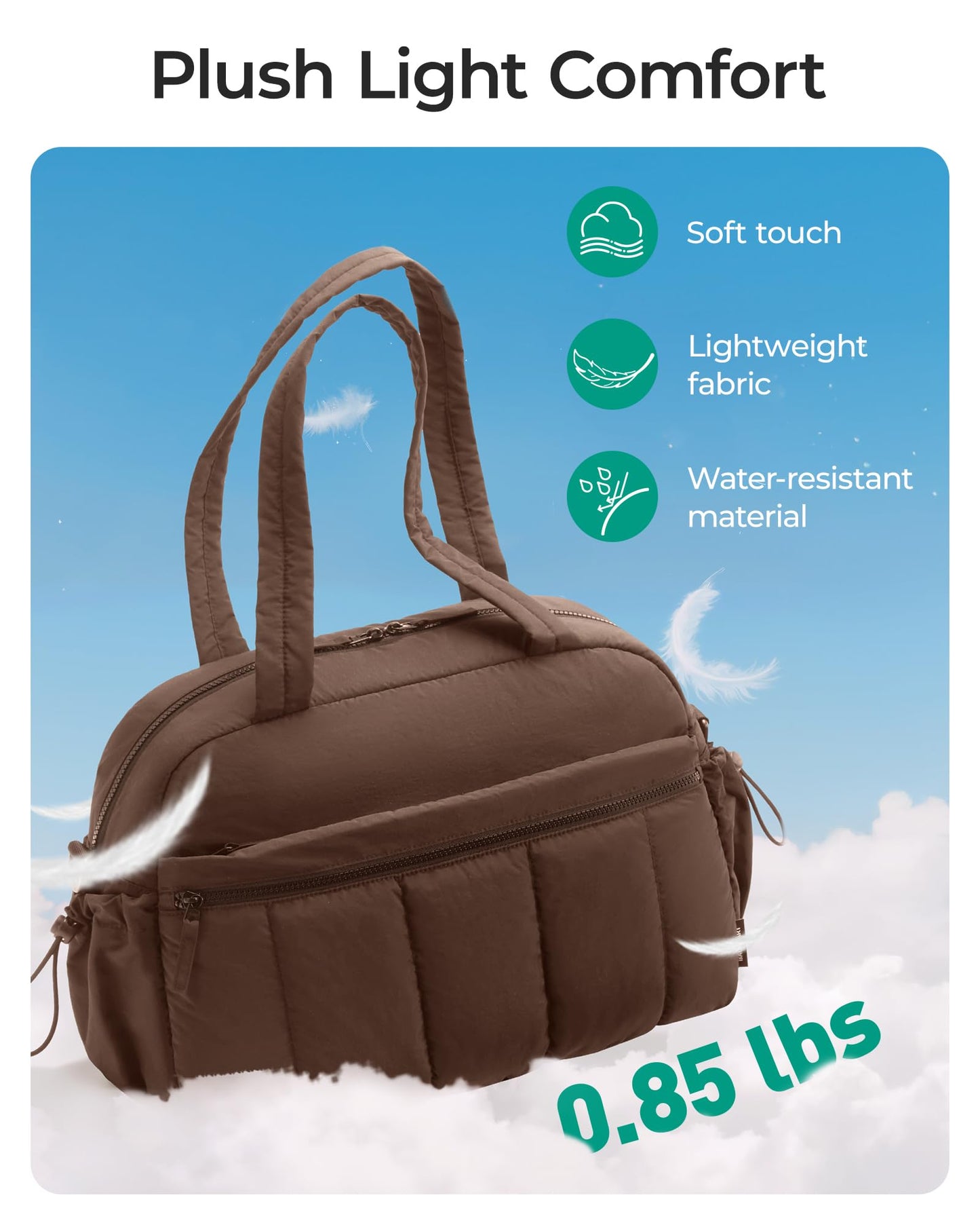 BAGSMART Duffle Bag for Travel, Gym Bag for Women, Weekender Carry on Bag