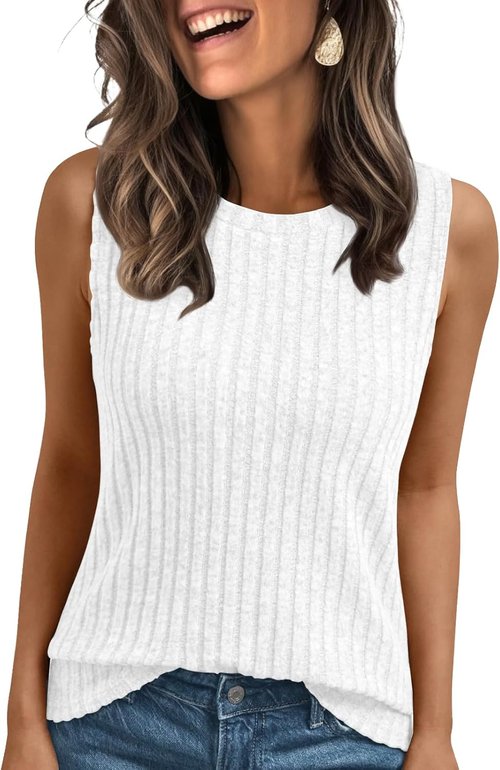 AUTOMET Women's Sleeveless Tank Tops - Soft Casual Tunic Shirts for Summer Vacation | Trendy Spring Styles