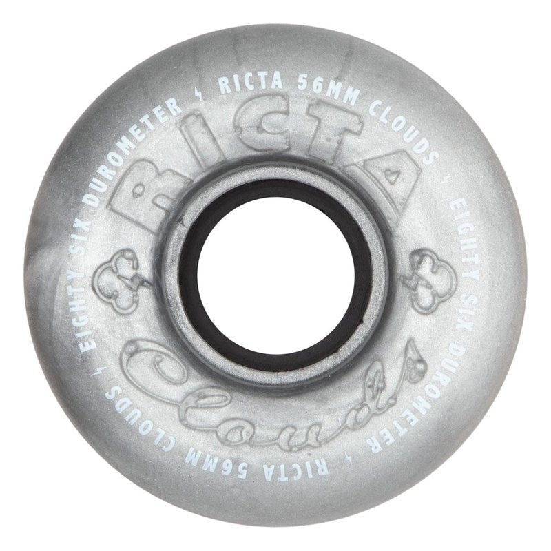 Ricta 56mm Clouds Metallic Silver 86a Skateboard Wheels
