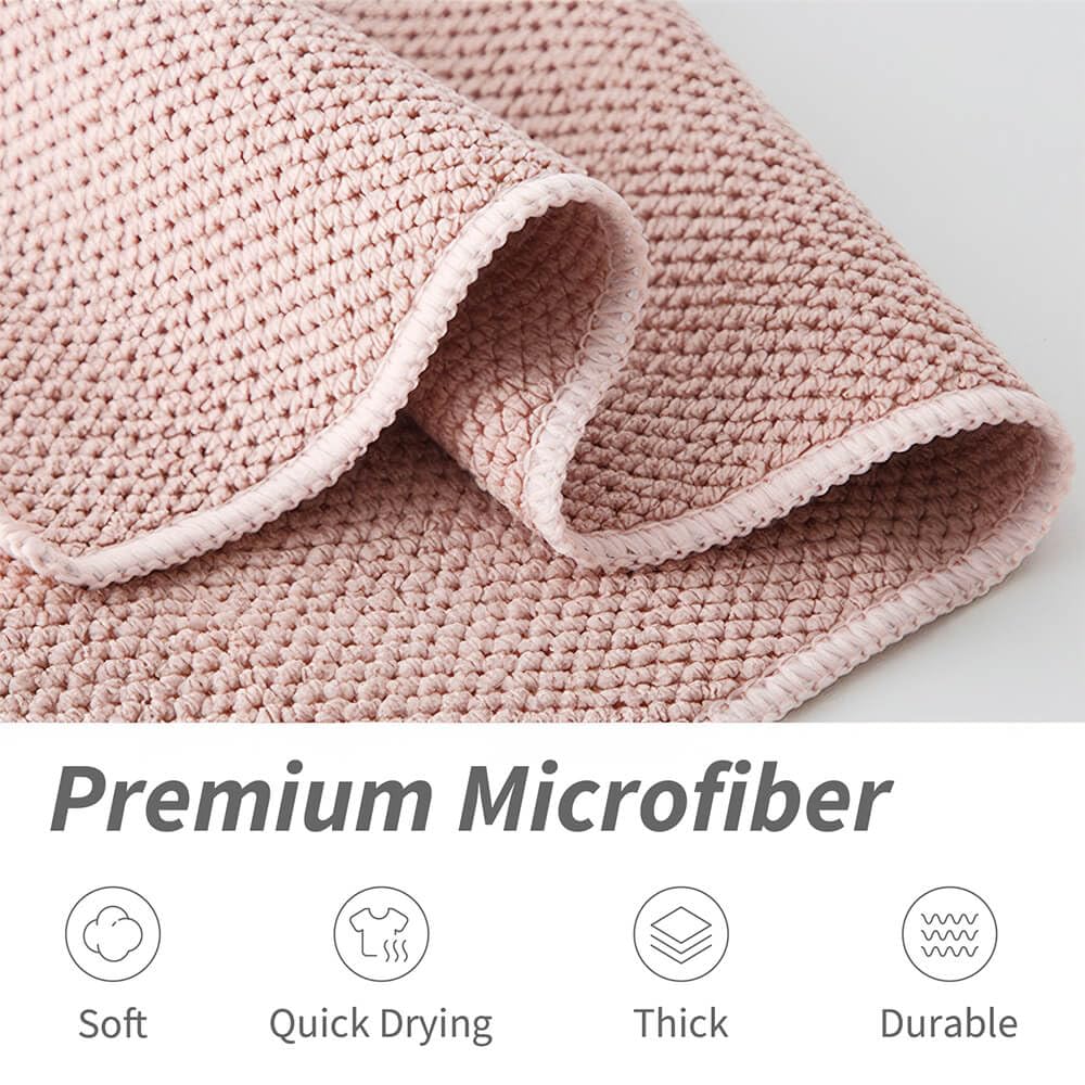 EubooTree Barista Towel 6 Pack, Extra Thick Microfiber Coffee Cleaning Cloths, Espresso Machine Accessories for Coffee Bar, Steam Wand, Countertop, Milk Frother, 12”x12”