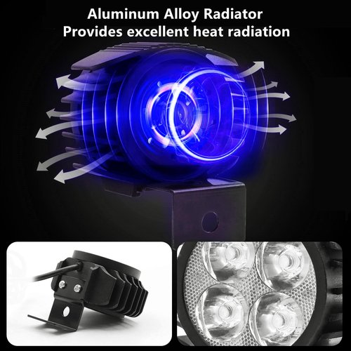 Ourbest E-Bike Front Lights with Horn for Scooter (B)