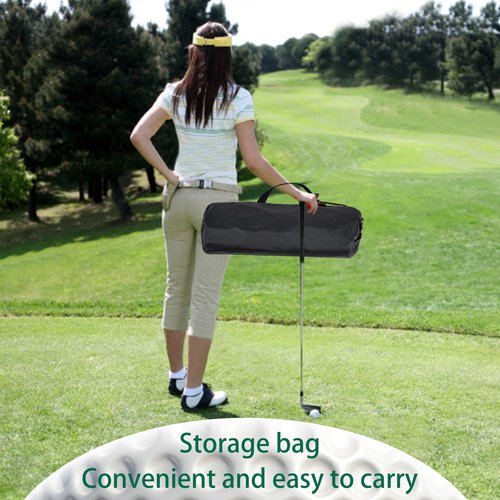 ANDGOAL Golf Net for Backyard Driving Range: 10x6x6.5ft Heavy Duty Nylon Practice Set with Mat - Stable Iron Base Chipping Hitting Target Indoor Outdoor