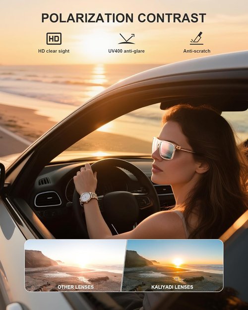 KALIYADI Polarized Sunglasses - UV400 Protection for Men & Women | Ideal for Driving, Fishing, Golf (3 Pack)