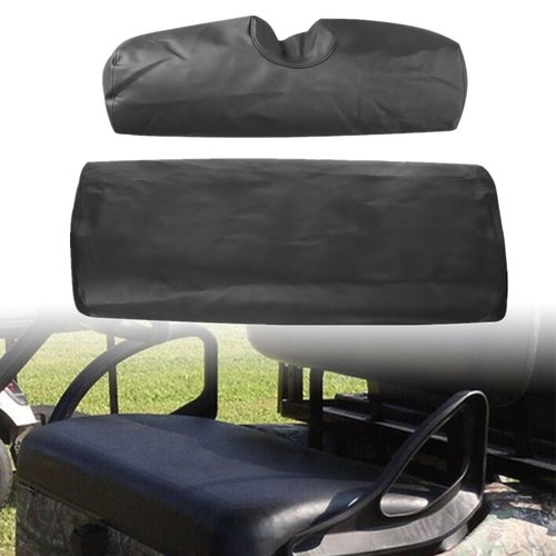 GXARTS Golf Cart Front Replacement Leather Seat Covers Black Compatible with E-Z-Go TXT Staple On Golf Cart Microfiber Leather Seat Cover