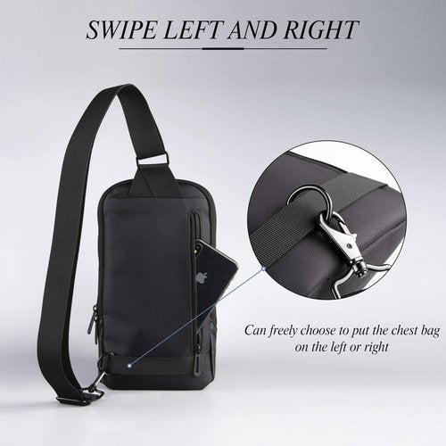 Kingsons Small Crossbody Bag - Waterproof Sling Bag with Anti-Theft Pocket | Casual Daypack for Men & Women
