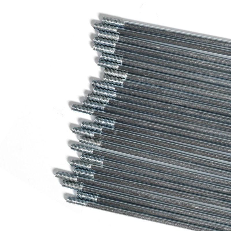 24Pcs 9G Bike Spokes MTB Steel Spokes Universal Fits for Road Bikes Mountain Bikes 60mm-190mm W/Nipples Silver