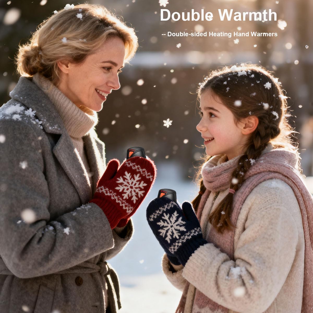 Skiennix Rechargeable Hand Warmers - Double-Sided Heating with AI Charging Case | 14000mAh Battery Life