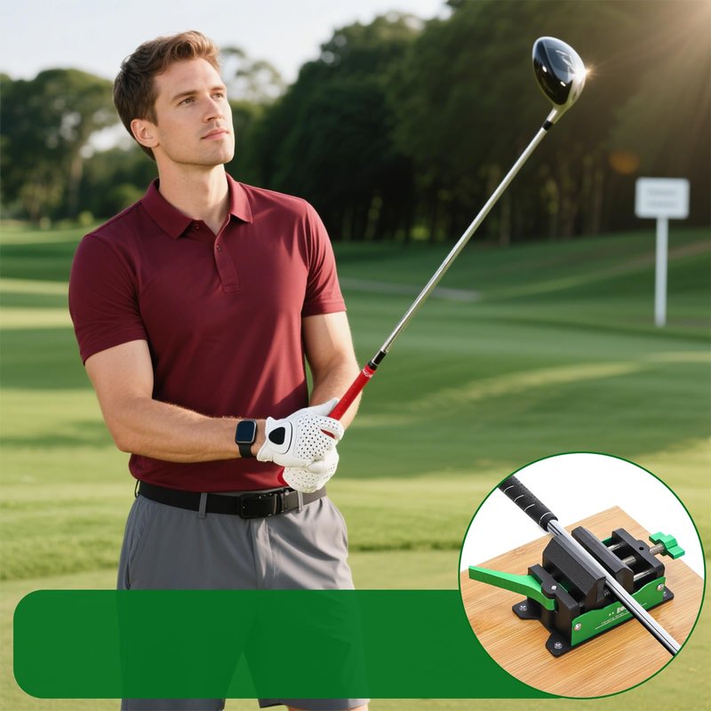 Nicunom Golf Club Regripping Pro Kit, Aluminum Club Vise Clamp Quick Release Golf Shaft Clamp Grip Vice Golf Grip Removal Tool for Home or Workshop