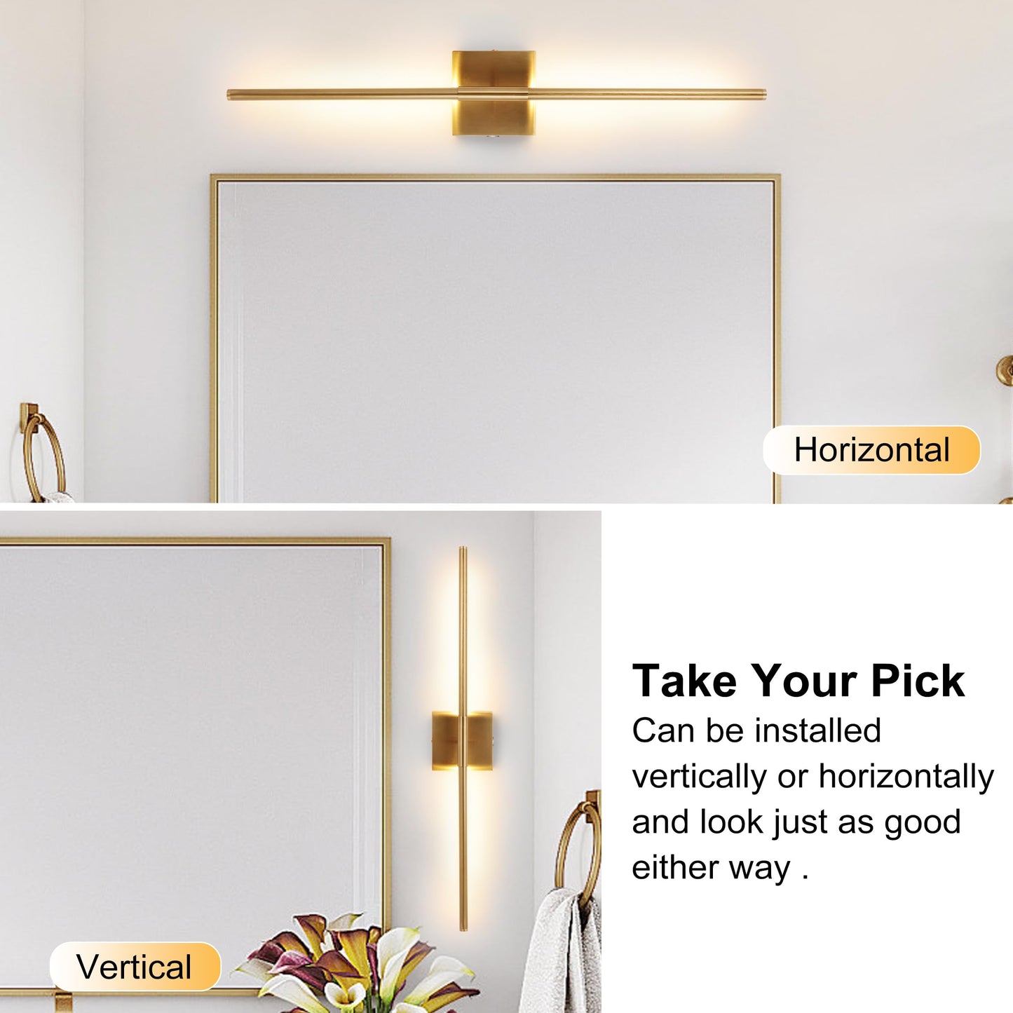 15800 mAh Battery Operated Wall Sconce with Remote Control Dimmable Wall Sconce Set of Two 3000K LED Brass Gold Wireless Wall Light Battery Powered Cordless Rechargeable Sconces Wall Lighting Set of 2