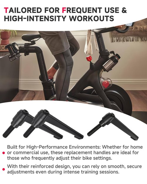 FixBear 3Piece Compatible with Peloton Exercise Bike Adjustment Kit L-Handles, 2 Large and 1 Standard Size for Seat and Handlebar, Replacement Peloton Bike Parts