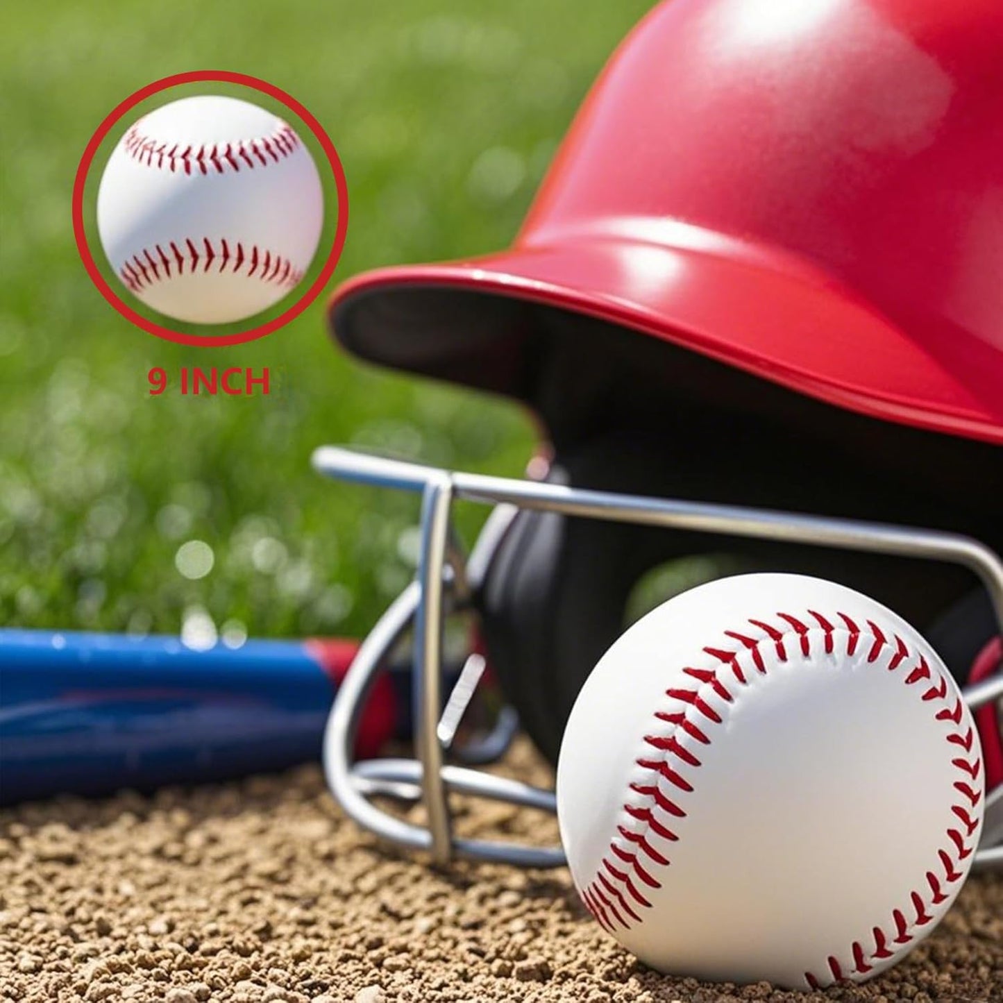 Skiennix 9-Inch Blank Baseballs - Solid Cork Core for Autographs & League Play | 2 Pack