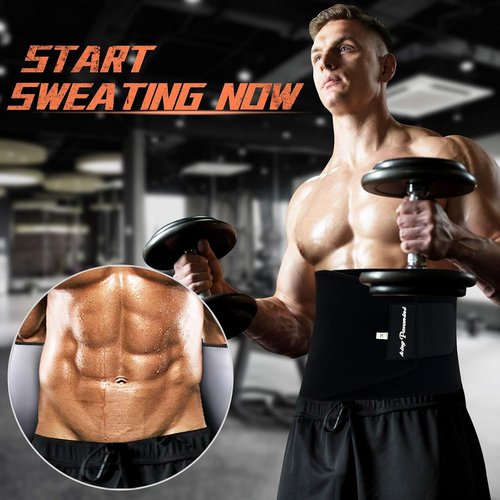 KingPavonini Waist Trimmer | Plus Size Sweat Belt for Men and Women - Enhanced Comfort & Support