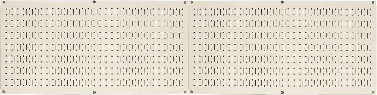 Galvanized Steel Pegboard Rack - 2 Pack 32” x 16” Metallic Tool Storage Panels