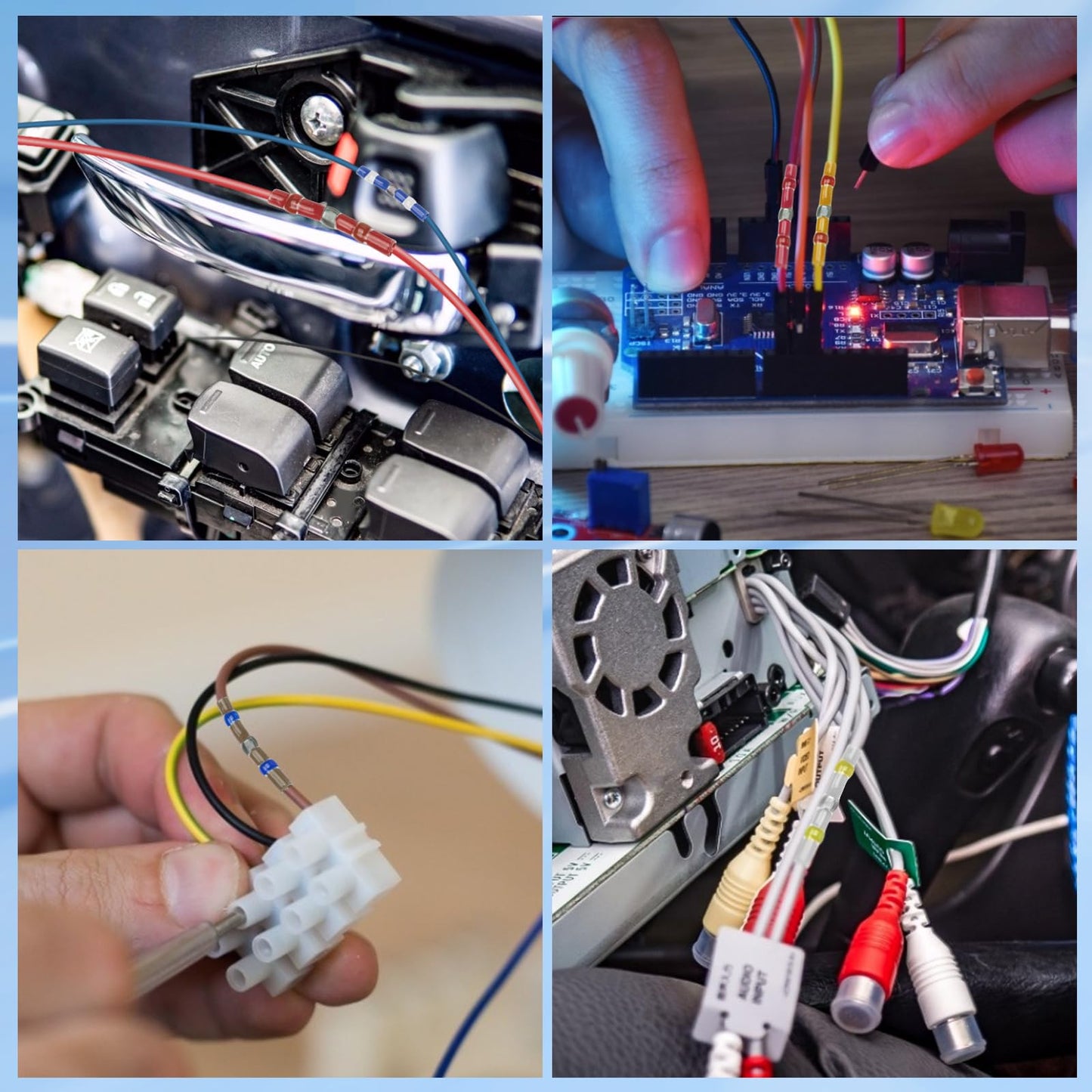 TICONN 200 PCS Solder Seal Wire Connectors, Heat Shrink Butt Connectors, Waterproof and Insulated Electrical Wire Terminals, Butt Splice (200PCS, Red)