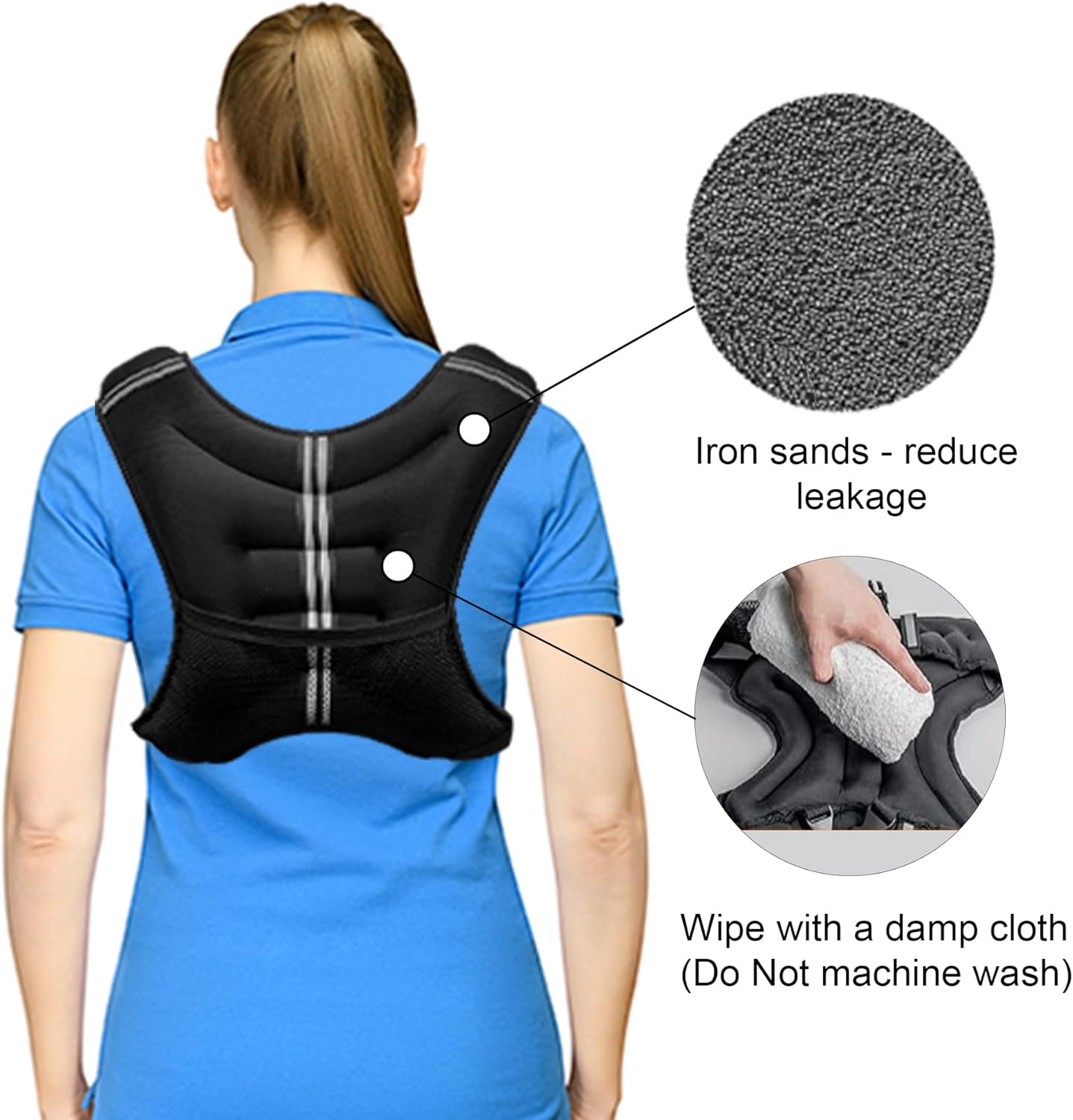 POWER GUIDANCE Weighted Vest - Adjustable & Reflective Workout Gear for Running, Jogging, & Strength Training
