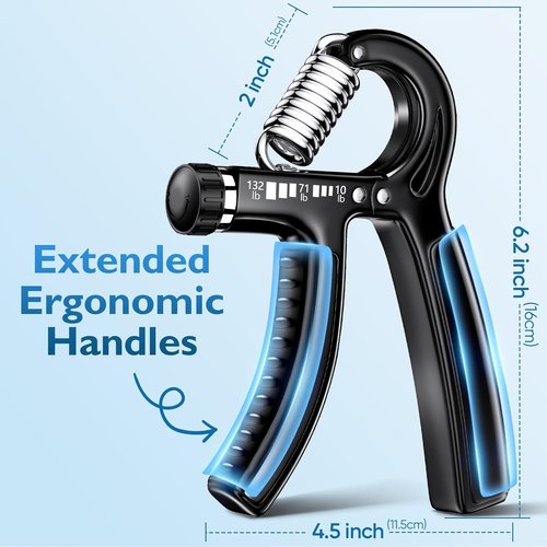 FitBeast Grip Strengthener - Adjustable Forearm Trainer for Strength & Rehabilitation | 10-132 lbs Resistance