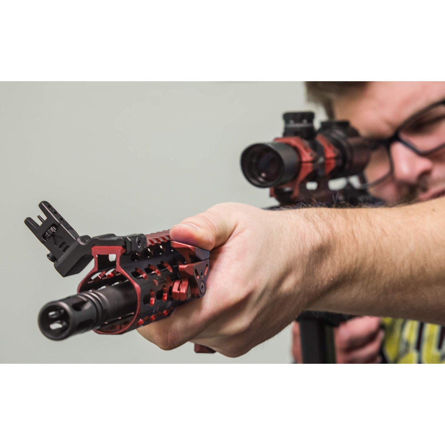 UTG Angled Index Mount, Keymod, Matte Red