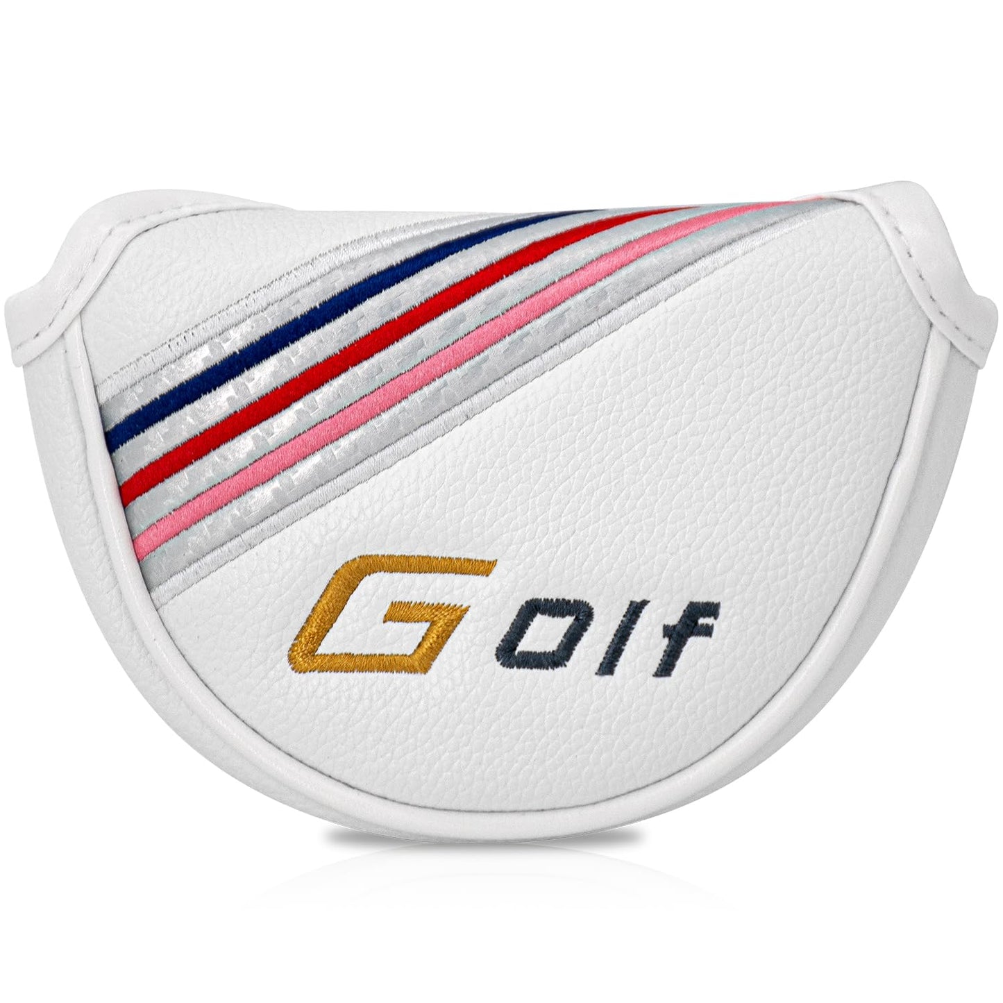 Golf Half Mallet Putter Cover Headcover Magnetic Golf Head Covers Headcovers Club Protective Equipment for Scotty Cameron Odyssey Two Ball Taylormade Durable.
